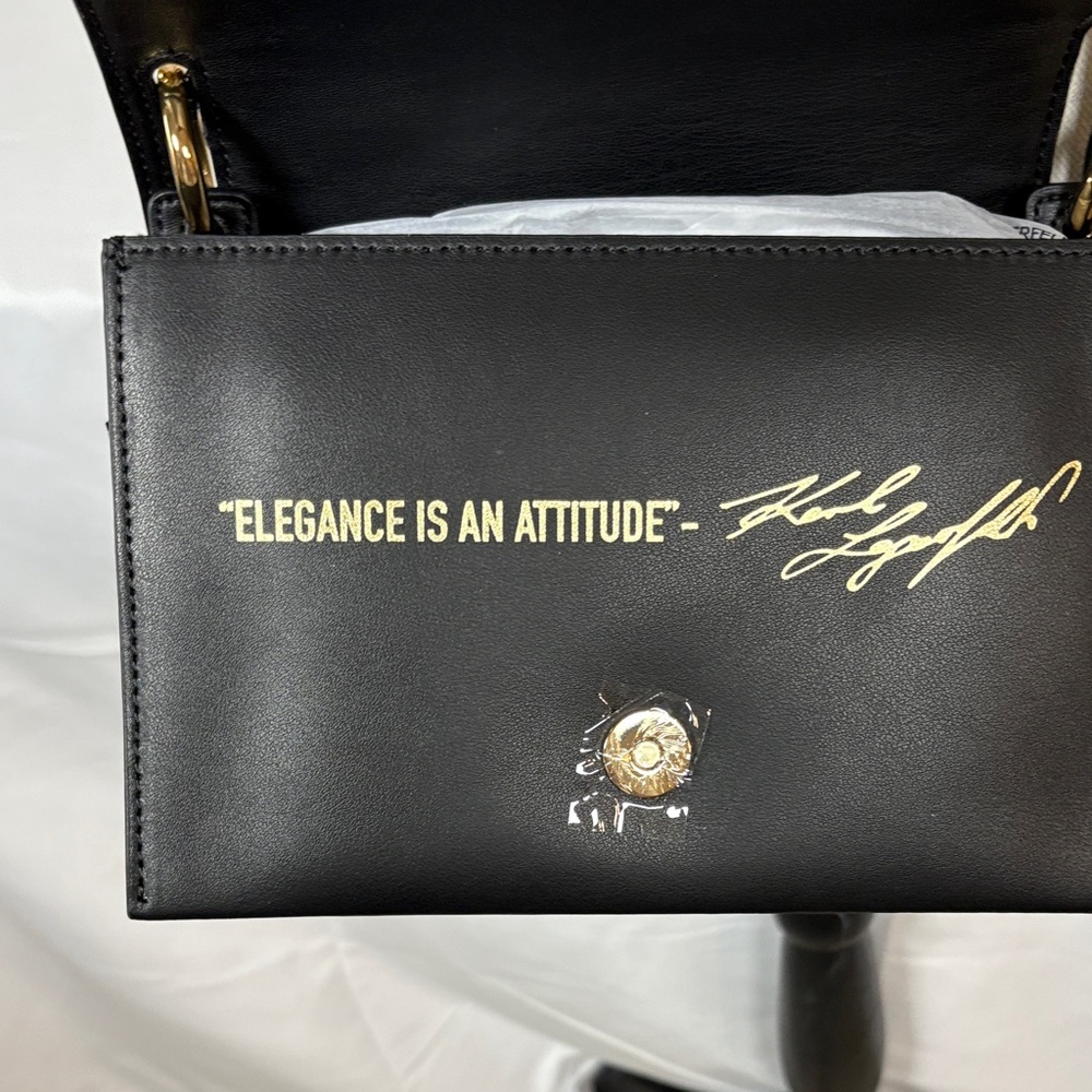 Karl Lagerfeld Black Embellished Crossbody Bag - Picture 7 of 10